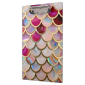Roze Opaal Iridescent Mermaid Scales Klembord (Links)