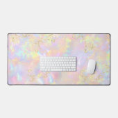 roze opaal ontwerp faux chunky glitter bureaumat (Keyboard & Muis)