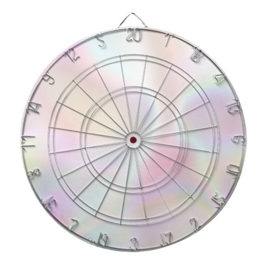 Roze Opal Holografische Regenboog Dart Board Dartbord (Voorkant)