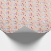 Roze opslag cadeaupapier (Hoek)