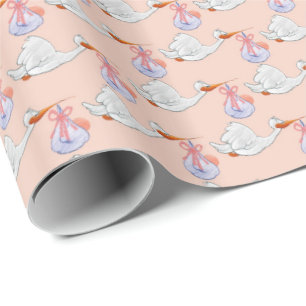 Roze opslag cadeaupapier