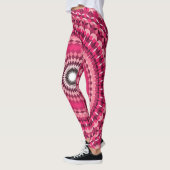 Roze optische illusie oog leggings (Links)