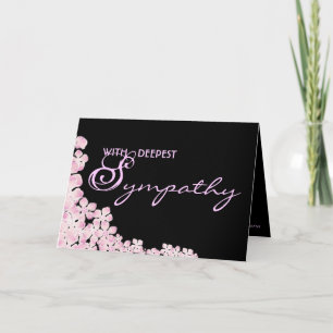 Roze oraal bloemen zwarte sympathie, douanekaart kaart