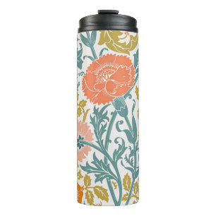 Roze & Oranje bloemen,  grafische kunst Thermosbeker