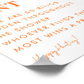 Roze & Oranje Bloemenring Hunt Vrijgezellenfeest t Poster (Hoek)