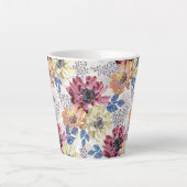 roze oranje chrysanthemum latte mok (Voorkant)