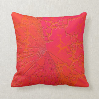 Roze Oranje Croquelure Ontwerp Kussen