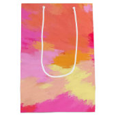 Roze, Oranje en gele Waterverf Medium Cadeauzakje (Achterkant)