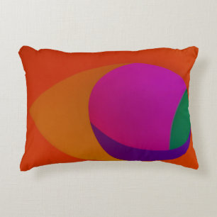 Roze, oranje en paarse abstracte kunst accent kussen