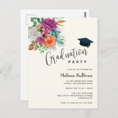 Roze, Oranje en witte rozen Afstuderen Briefkaart (Voorkant / Achterkant)