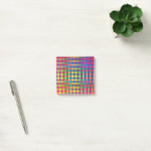 Roze Oranje Geel Geruit Patchwork Patroon Post-it® Notes (Kantoor)