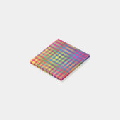 Roze Oranje Geel Geruit Patchwork Patroon Post-it® Notes (Schuin)