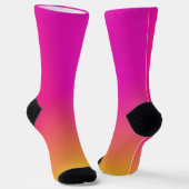 Roze Oranje Geel Ombre Sokken (Gebogen)