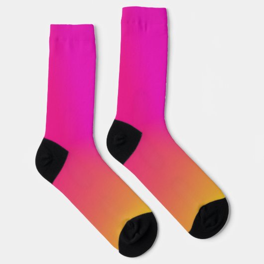 Roze Oranje Geel Ombre Sokken (Rechts)