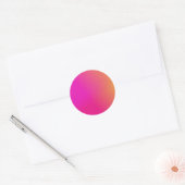 Roze Oranje gele ombre Ronde Sticker (Envelop)