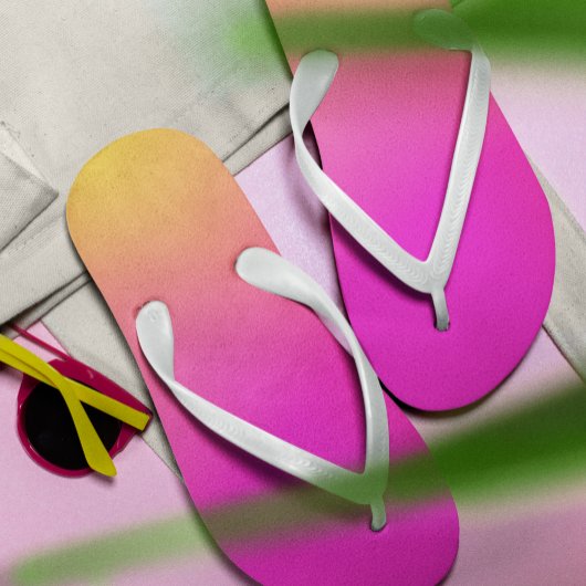 Roze Oranje gele ombre Teenslippers