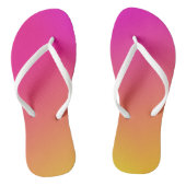 Roze Oranje gele ombre Teenslippers (Voetbed)