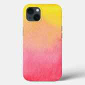 Roze Oranje gele Waterverf Ombre Case-Mate iPhone Case (Achterkant)