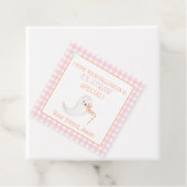 Roze Oranje Ghost Ek-stro Halloween Strw Kinder Bedankjes Labels (In situ)