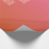 Roze Oranje Gradient aangepaste tekst inpakpapier (Hoek)