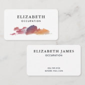 Roze Oranje grijze wolken Minimale Visitekaartje (Voorkant / Achterkant)