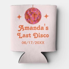 Roze Oranje Groovy Last disco Bachelorette Blikjeskoeler