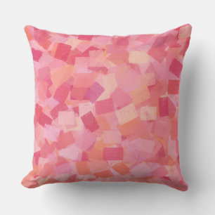 Roze Oranje Kubisme Abstract Patroon Kussen