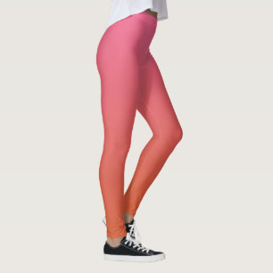 Roze - Oranje leggings van de Gradiënt