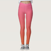 Roze - Oranje leggings van de Gradiënt (Voorkant)