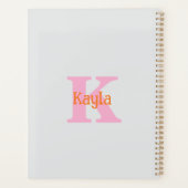 Roze Oranje Lichtgrijs Grijs Bruidsdouche Trouwen Planner (Achterkant)