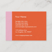 Roze Oranje Modern Visitekaartje (Achterkant)
