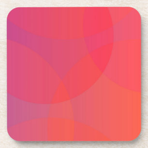 Roze, oranje, moderne, eenvoudige, coole, trendmat bier onderzetter
