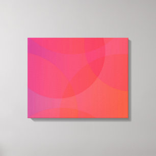 Roze, oranje, moderne, eenvoudige, coole, trendmat canvas afdruk