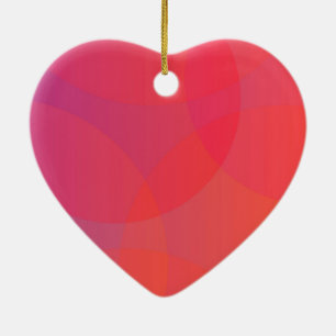 Roze, oranje, moderne, eenvoudige, coole, trendmat keramisch ornament