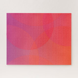 Roze, oranje, moderne, eenvoudige, coole, trendmat legpuzzel