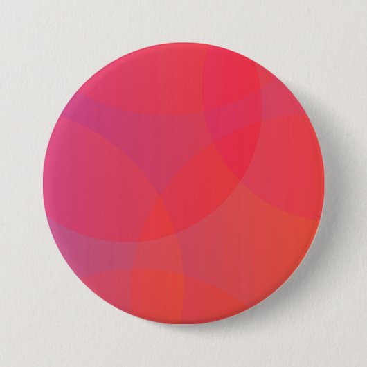 Roze, oranje, moderne, eenvoudige, coole, trendmat ronde button 7,6 cm (Voorkant)