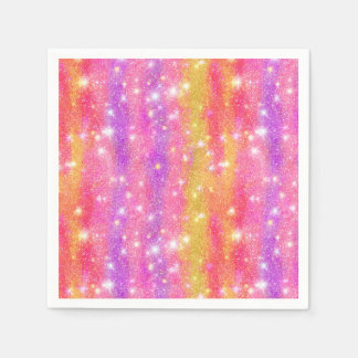 Roze Oranje Paarse Glitter Schitterend Patroon Servet