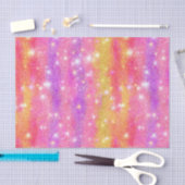 Roze Oranje Paarse Glitter Schitterend Patroon Tissuepapier (Craft)