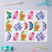 Roze Oranje Paarse ventilatorvlinderdebreuk Tissuepapier (Craft)