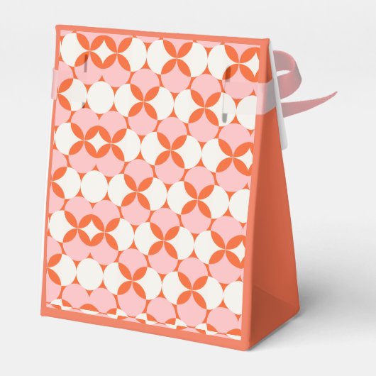 Roze Oranje patroon met levendig en afspeelbaar Bedankdoosjes (Achterkant)