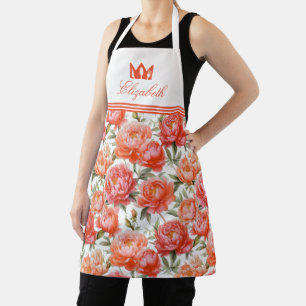 Roze Oranje pioenrozen bloemenpatroon   Queen Crow Schort