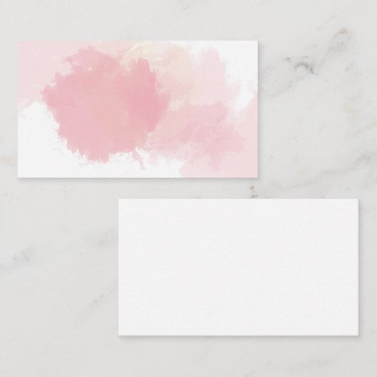 Roze Oranje Splatter Waterverf Visitekaartje (Voorkant / Achterkant)