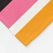 Roze Oranje strepen Horizontale lijnen Fleece Deken (Hoek)