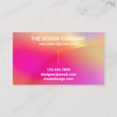 Roze Oranje Typografie Gradiënt Visitekaartje (Achterkant)