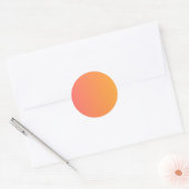 Roze oranje verloop blanco sjabloon Ronde Sticker (Envelop)