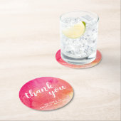 Roze Oranje Waterverf Bindende Onderzetter (Insitu)