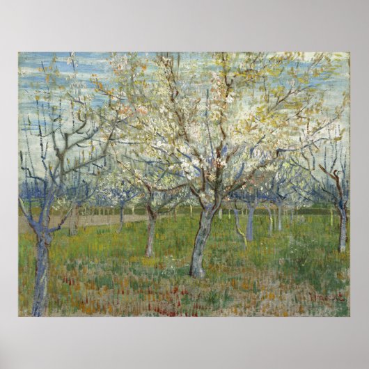 Roze Orchard van Vincent Van Gogh Poster (Voorkant)