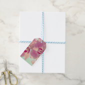 Roze Orchid Cadeaulabel (Met Touw)