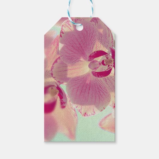 Roze Orchid Cadeaulabel (Voorkant)