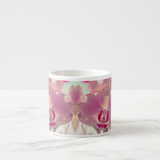 Roze Orchid Espresso Kop (Voorkant)